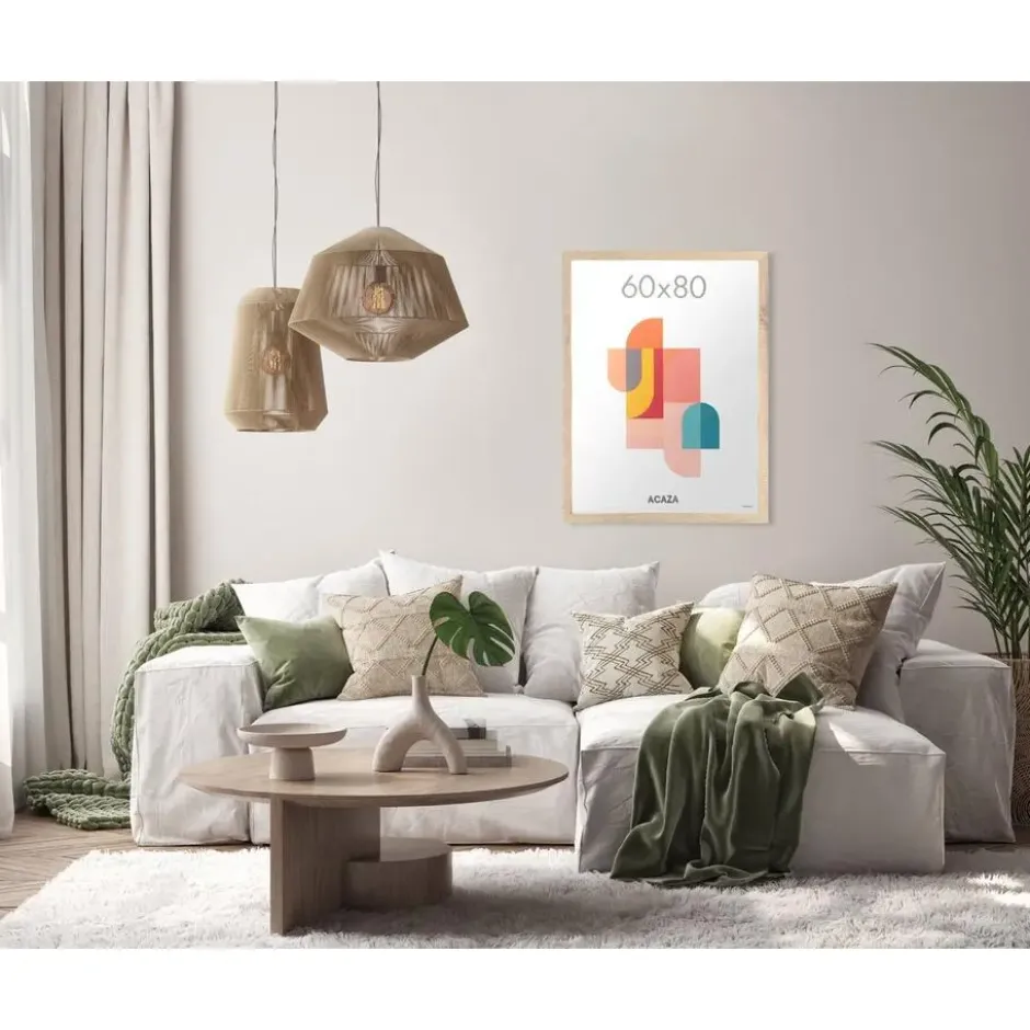 Fotolijst - Fotokader - 60x80 cm - MDF - Licht eik