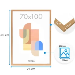 Fotolijst - Wissellijst voor Posters - 70x100 cm - MDF - Warme Eik
