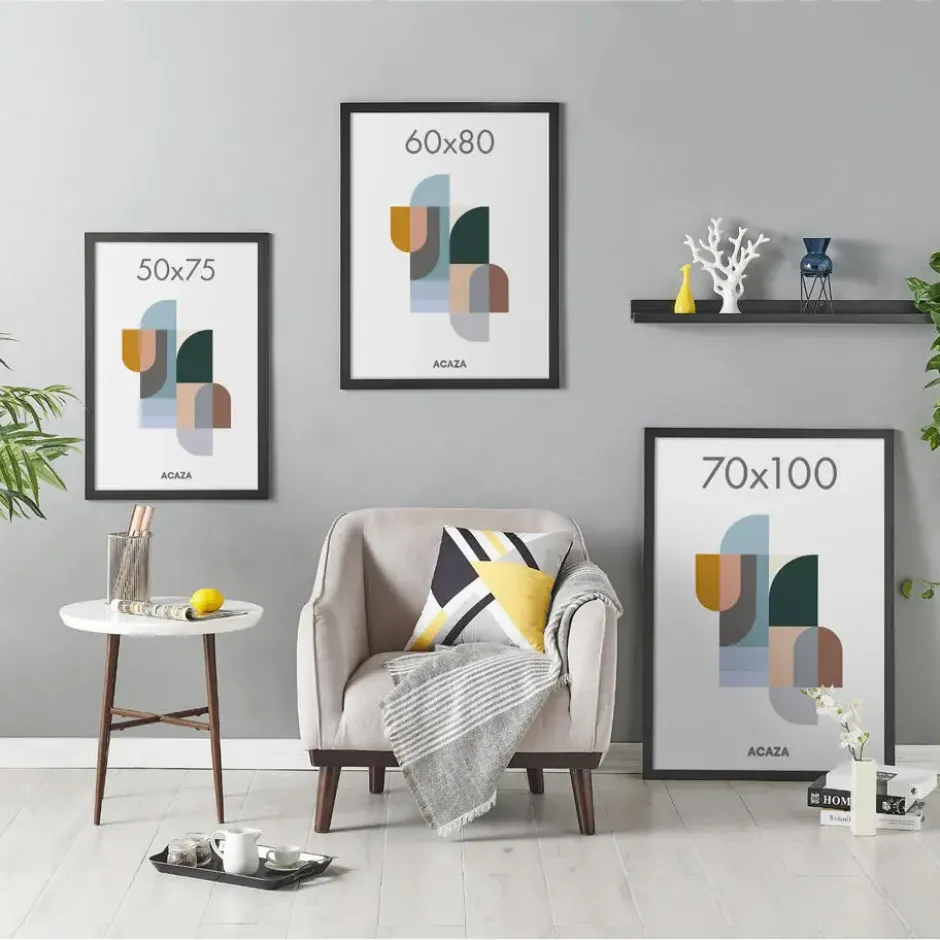 Fotolijst 60x80 cm - Fotokader in MDF Hout - Zwart