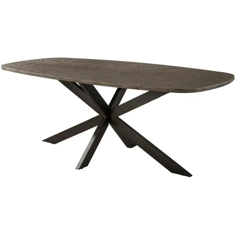 Fraaai - Alfa eettafel Deens ovaal 215 cm - brons