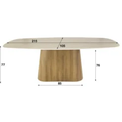Fraaai - Dexter eettafel Deens ovaal 215 cm keramiek - beige