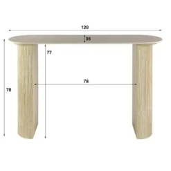 Fraaai - Dexter sidetable - 120 cm - travertin look