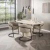 Fraaai - Giordano eettafel - deens ovaal - 180 cm - travertin look