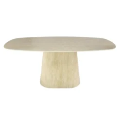Fraaai - Giordano eettafel - deens ovaal - 180 cm - travertin look