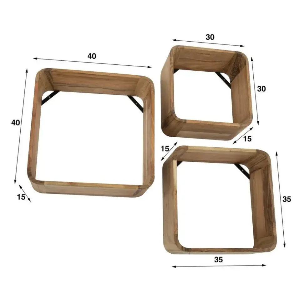 Fraaai - Herbie wandschap set van 3 vierkant