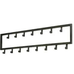 Fraaai - Kapstok industrieel 15 haken - 80 cm grijs