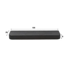 Fraaai - Lazio wandplank - 100 cm - metallic - zwart