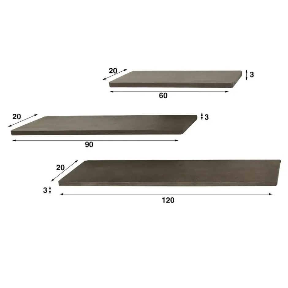 Fraaai - Nowi wandschap set van 3 - brons antiek