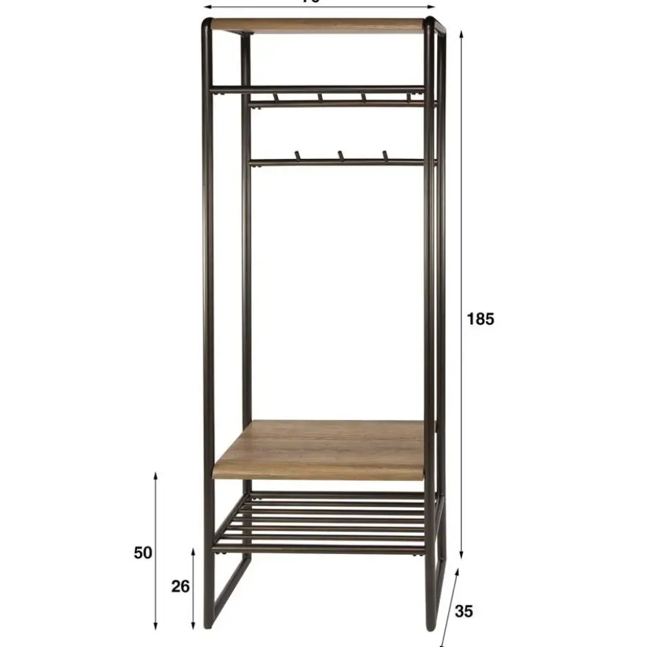 Fraaai - Odell staande kapstok - eikenlook en staal
