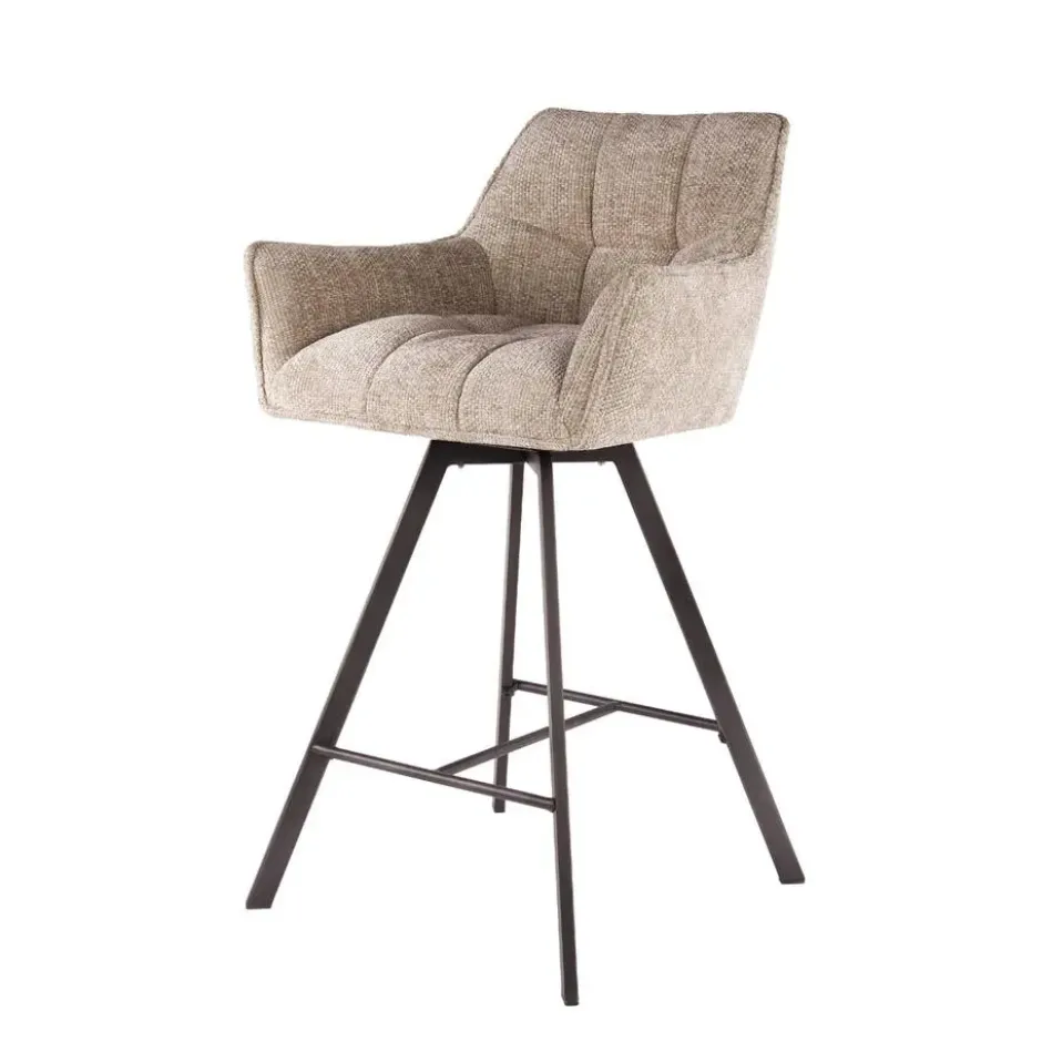 Fraaai - Ramon draaibare barstoel - 69 cm - geweven - zand
