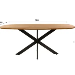 Fraaai - Tyler eetkamertafel 180 cm - naturel