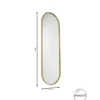 Fragix Boston Passpiegel Ovaal - Goud - Metaal - 130x40