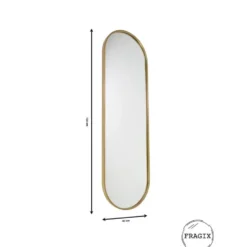 Fragix Boston Passpiegel Ovaal - Goud - Metaal - 130x40
