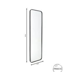 Fragix Boston Passpiegel - Zwart - Metaal - 150x40