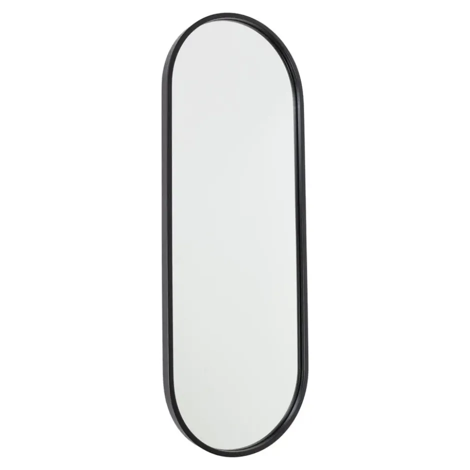Fragix Boston Spiegel Ovaal - Zwart - 80x30