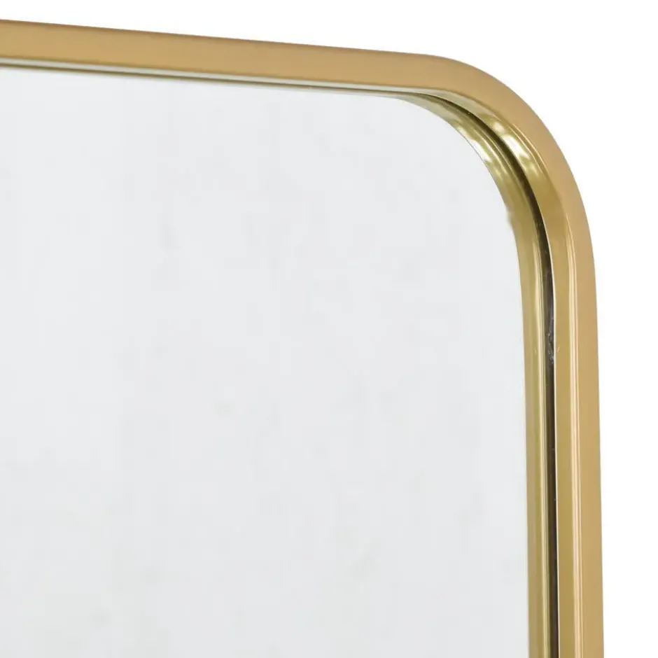 Fragix Boston Spiegel Rechthoekig - Goud - Metaal - 90x60