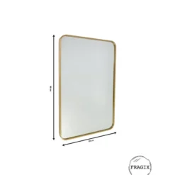 Fragix Boston Spiegel Rechthoekig - Goud - Metaal - 90x60