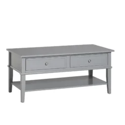 Franklin - Salontafel met 2 laden in grijs MDF