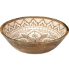 Fruitschaal/salade - serveer schaal - mango hout - D28 x H7 cm