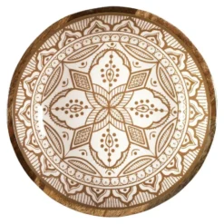 Fruitschaal/salade - serveer schaal - mango hout - D28 x H7 cm