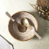 Fruitschaal/salade - serveer schaal - mango hout - D33 x H8 cm
