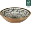 Fruitschaal/salade - serveer schaal - mango hout - D33 x H8 cm