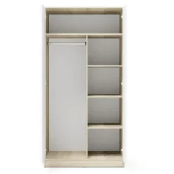 Functionele kledingkast Samoa-Fuji 165 cm sonoma eik / mat wit