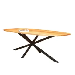 Furndea Eettafel Eleanor Deens ovaal naturel 200x100x76cm