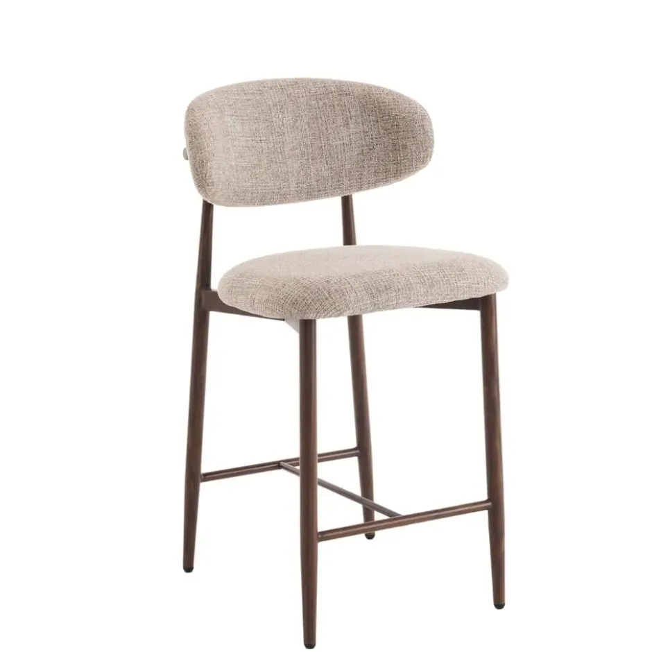 Furnihaus - Barkrukken set van 2 - Celia - Taupe Walnoot Santi