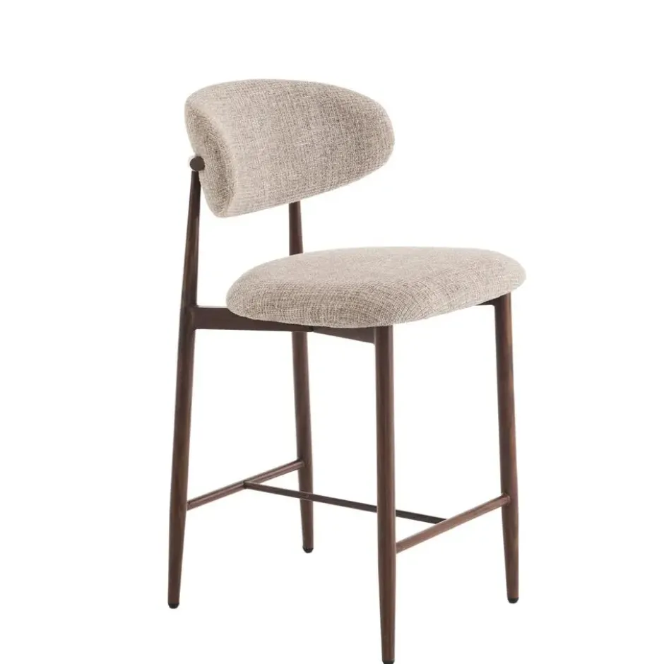 Furnihaus - Barkrukken set van 2 - Celia - Taupe Walnoot Santi