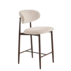 Furnihaus - Barkrukken set van 2 - Celia - Beige Walnoot Santi