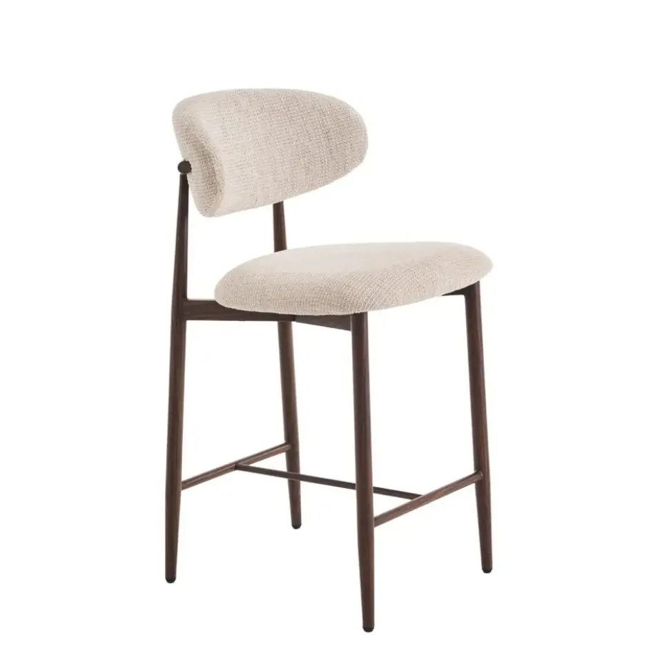 Furnihaus - Barkrukken set van 2 - Celia - Beige Walnoot Santi