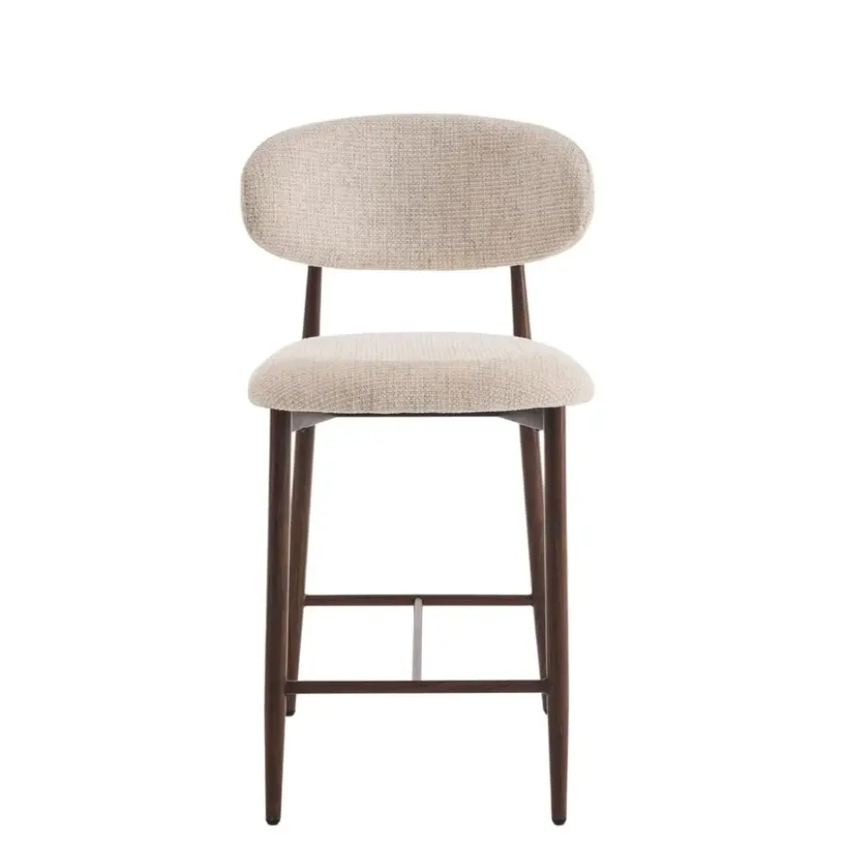 Furnihaus - Barkrukken set van 2 - Celia - Beige Walnoot Santi