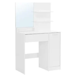 Furnihaus Kaptafel met rechthoekige spiegel en 1 lade cosmetische tafel