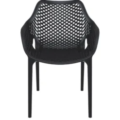 Garden Impressions Air XL design tuinstoel zwart - 4 stuks
