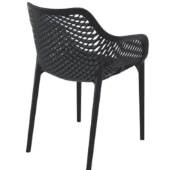 Garden Impressions Air XL design tuinstoel zwart - 4 stuks