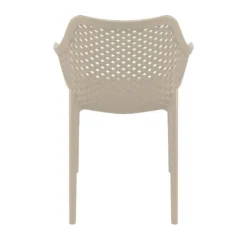 Garden Impressions Air XL design tuinstoel taupe - 4 stuks