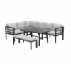 Garden Impressions Bleco II lounge-diningset- carbon black-desert sand