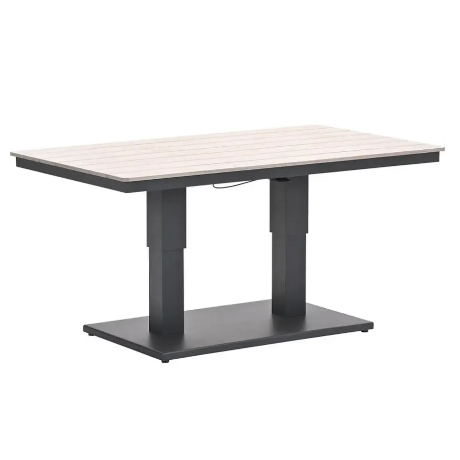 Garden Impressions Brugge verstelb. loungetafel 150x87 - donker grijs