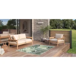Garden Impressions Buitenkleed naturalis palm leaf 160x230 cm
