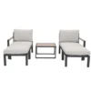 Garden Impressions Cinto balkon loungeset 5-delig - donker grijs