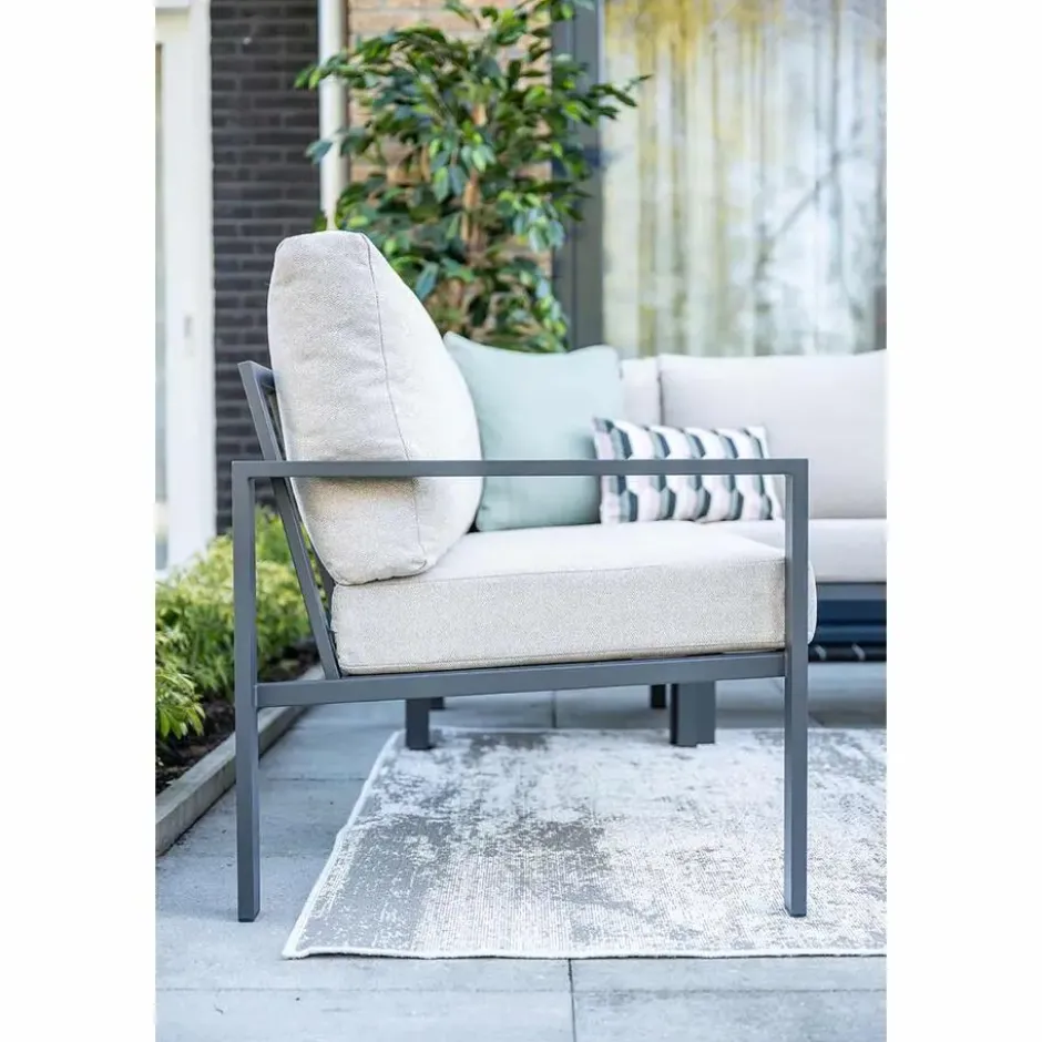 Garden Impressions Durban loungeset hoek 4-delig - desert sand