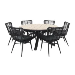 Garden Impressions Edison 148 cm. - ronde tuinset / Jasmine black