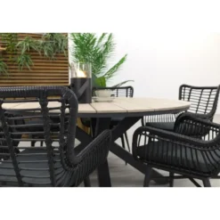 Garden Impressions Edison 148 cm. - ronde tuinset / Jasmine black