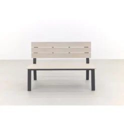 Garden Impressions Ellen parkbank donker grijs - light teak Vironwood