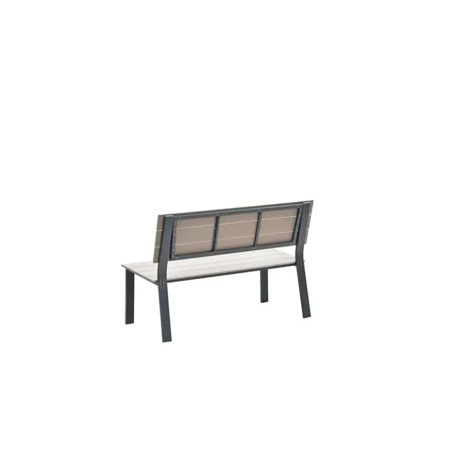 Garden Impressions Ellen parkbank donker grijs - light teak Vironwood