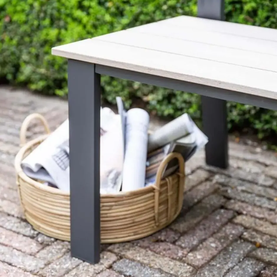 Garden Impressions Ellen parkbank donker grijs - light teak Vironwood