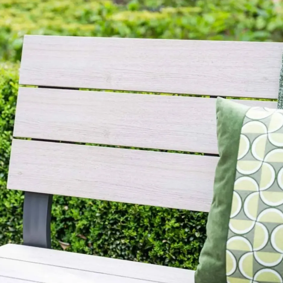 Garden Impressions Ellen parkbank donker grijs - light teak Vironwood