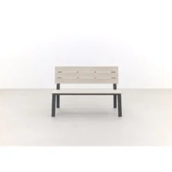 Garden Impressions Ellen parkbank donker grijs - light teak Vironwood