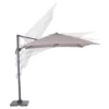 Garden Impressions Hawaii zweefparasol S 250x250 - d. grijs - zand